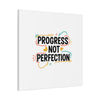 Progress Not Perfection Canvas | Handwritten Marker Brush Script, Motivational Wall Art