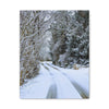 Snowy Winter Road Canvas Art