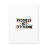 Progress Not Perfection Canvas | Handwritten Marker Brush Script, Motivational Wall Art