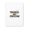 Progress Not Perfection Canvas | Handwritten Marker Brush Script, Motivational Wall Art