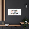 Progress Not Perfection Canvas | Handwritten Marker Brush Script, Motivational Wall Art