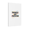 Progress Not Perfection Canvas | Handwritten Marker Brush Script, Motivational Wall Art