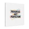 Progress Not Perfection Canvas | Handwritten Marker Brush Script, Motivational Wall Art