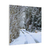 Snowy Winter Road Canvas Art