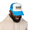 Retail Therapy Trucker Hat — Embroidered Foam Mesh Cap