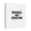 Progress Not Perfection Canvas | Handwritten Marker Brush Script, Motivational Wall Art