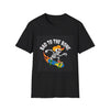 Bad to the Bone skeleton skateboarder T-Shirt | skate skull graphic
