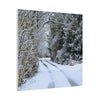 Snowy Winter Road Canvas Art