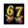67 Number Hands Sticker | Kiss-Cut Vinyl Number Decal