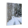 Snowy Winter Road Canvas Art