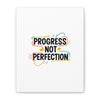 Progress Not Perfection Canvas | Handwritten Marker Brush Script, Motivational Wall Art