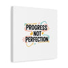 Progress Not Perfection Canvas | Handwritten Marker Brush Script, Motivational Wall Art