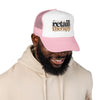 Retail Therapy Trucker Hat — Embroidered Foam Mesh Cap