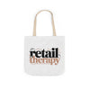 Canvas Tote Bag — "Retail Therapy" Printed Shopper
