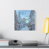 Snowy Village Canvas Art