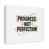Progress Not Perfection Canvas | Handwritten Marker Brush Script, Motivational Wall Art