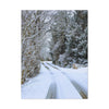Snowy Winter Road Canvas Art