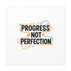 Progress Not Perfection Canvas | Handwritten Marker Brush Script, Motivational Wall Art