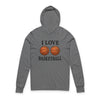 Funny Basketball Hoodie — Ladies' Basketball Humor Hooded Long Sleeve Tee