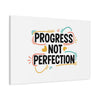 Progress Not Perfection Canvas | Handwritten Marker Brush Script, Motivational Wall Art