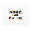 Progress Not Perfection Canvas | Handwritten Marker Brush Script, Motivational Wall Art