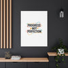 Progress Not Perfection Canvas | Handwritten Marker Brush Script, Motivational Wall Art