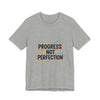 Progress Not Perfection Tee | brush script, handwritten marker font