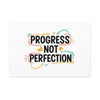 Progress Not Perfection Canvas | Handwritten Marker Brush Script, Motivational Wall Art