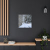 Snowy Winter Road Canvas Art