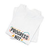 Progress Not Perfection Tee | brush script, handwritten marker font
