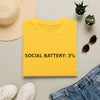 Social Battery: 3% T-Shirt — Introvert Graphic Tee
