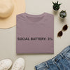 Social Battery: 3% T-Shirt — Introvert Graphic Tee