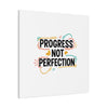 Progress Not Perfection Canvas | Handwritten Marker Brush Script, Motivational Wall Art
