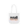 Canvas Tote Bag — "Retail Therapy" Printed Shopper