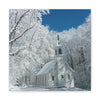 Winter Church Canvas Print