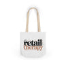 Canvas Tote Bag — "Retail Therapy" Printed Shopper