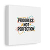 Progress Not Perfection Canvas | Handwritten Marker Brush Script, Motivational Wall Art