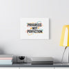 Progress Not Perfection Canvas | Handwritten Marker Brush Script, Motivational Wall Art