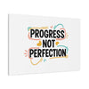 Progress Not Perfection Canvas | Handwritten Marker Brush Script, Motivational Wall Art
