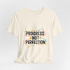 Progress Not Perfection Tee | brush script, handwritten marker font