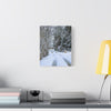 Snowy Winter Road Canvas Art