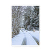 Snowy Winter Road Canvas Art