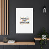 Progress Not Perfection Canvas | Handwritten Marker Brush Script, Motivational Wall Art