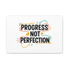 Progress Not Perfection Canvas | Handwritten Marker Brush Script, Motivational Wall Art