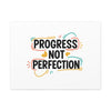 Progress Not Perfection Canvas | Handwritten Marker Brush Script, Motivational Wall Art