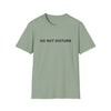 Do Not Disturb T-Shirt — Minimalist Graphic Tee with Back Checklist