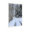 Snowy Winter Road Canvas Art
