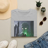 Horror Adventure T-Shirt — Explorer Confronting Glowing Ancient Spirit