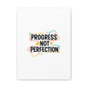 Progress Not Perfection Canvas | Handwritten Marker Brush Script, Motivational Wall Art