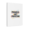 Progress Not Perfection Canvas | Handwritten Marker Brush Script, Motivational Wall Art